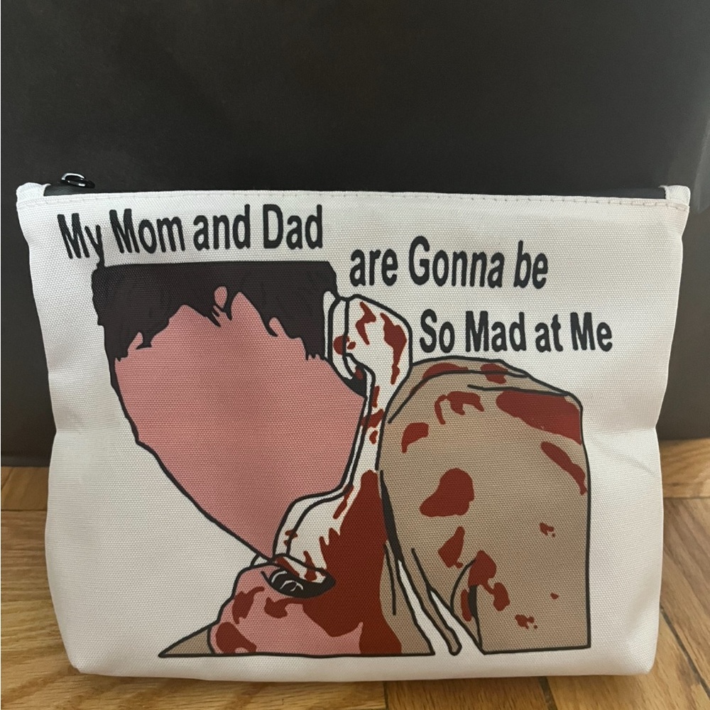 Makeup bag//mini bag- graphic from scream movie